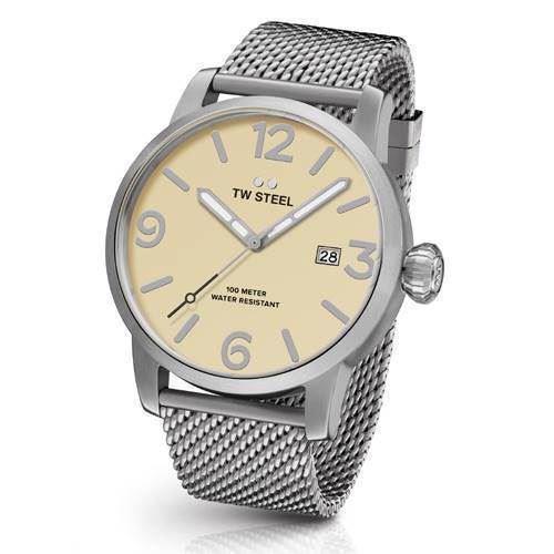 Image of Maverick 45 mm cream Quartz Miyota 2417 Herre ur fra TW Steel